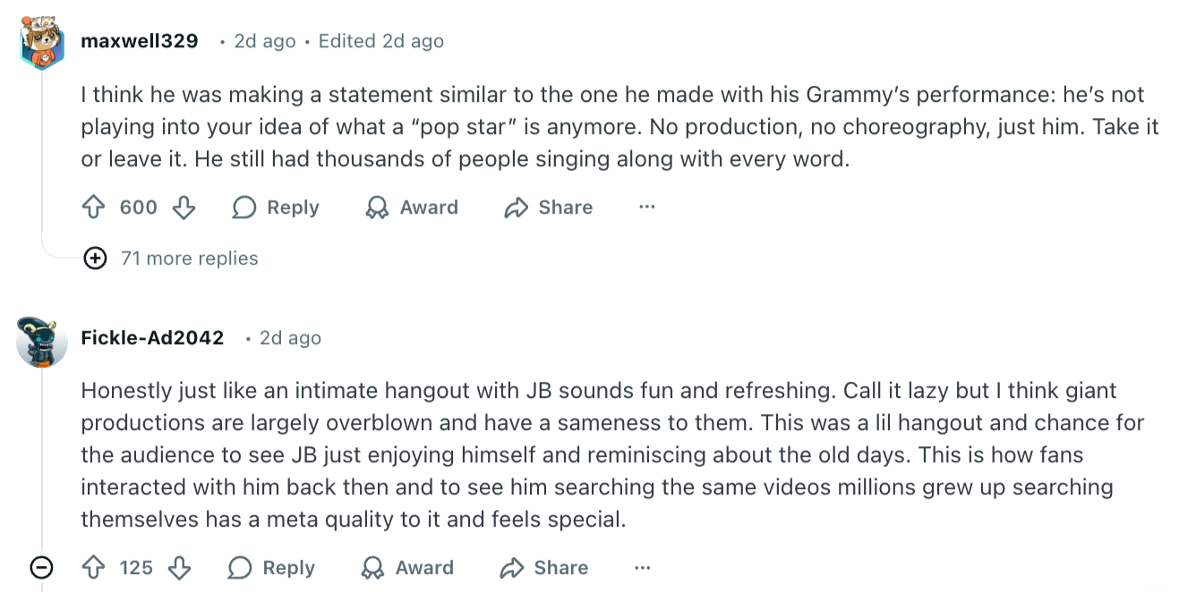 Thumbnail of Justin Bieber’s Coachella set was really weird