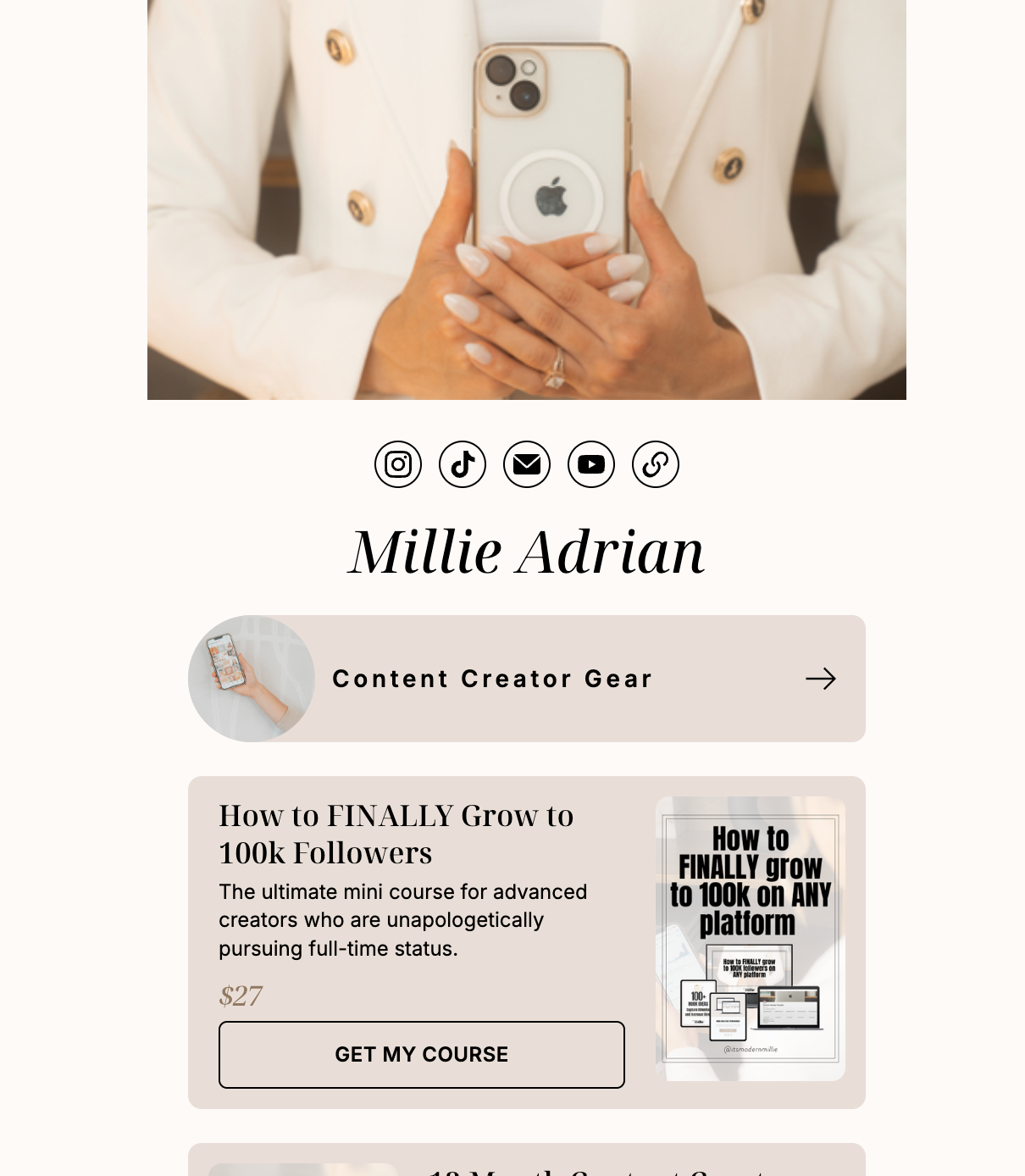 Thumbnail of Millie Adrian (@itsmodernmillie) | Stan