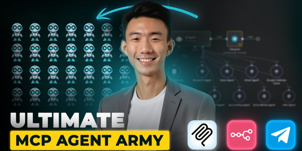 Thumbnail of Build an Ultimate MCP Agent Army in n8n (Free Template)
