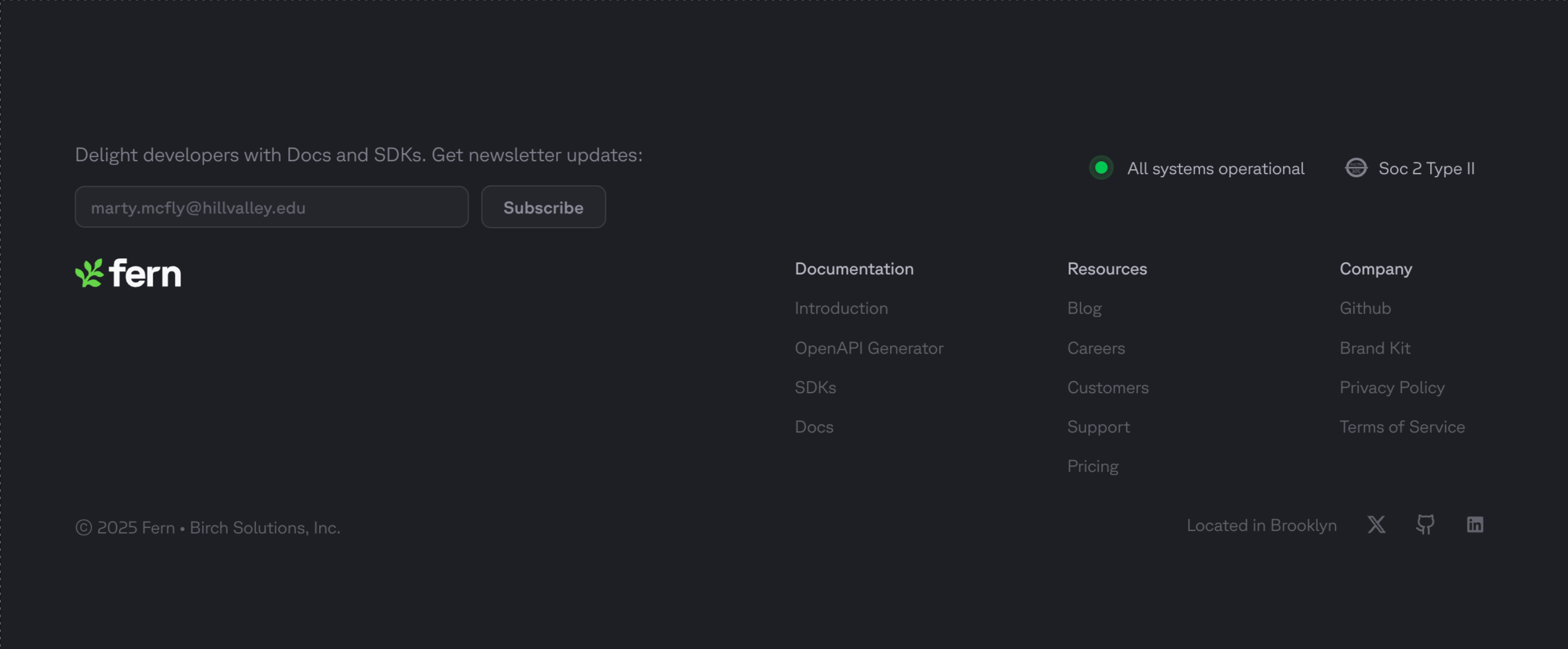 Thumbnail of Fern | SDKs and Docs for your API