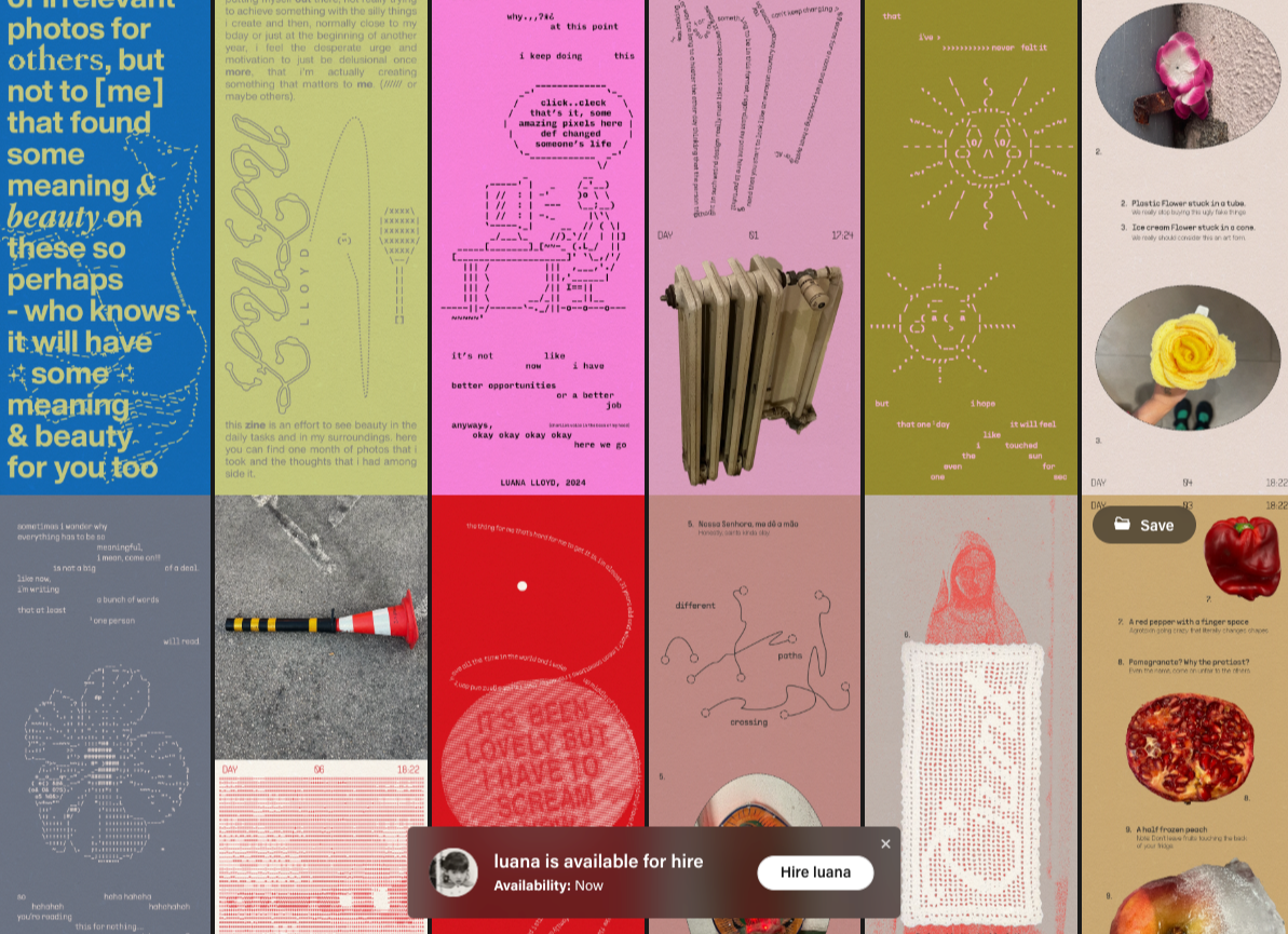 Thumbnail of irrelevant life photos - a project zine about observing - luana lloyd