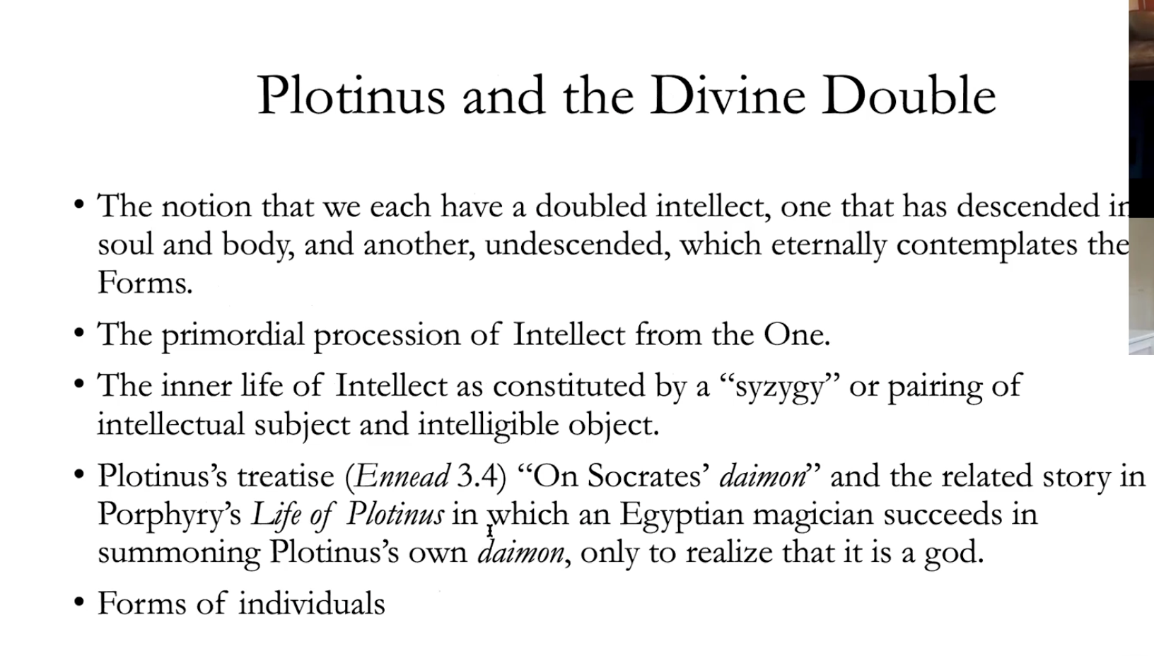 Thumbnail of Zoom conferece | Prof. Charles M. Stang - "Henry Corbin, Platonism, and the Divine Double"