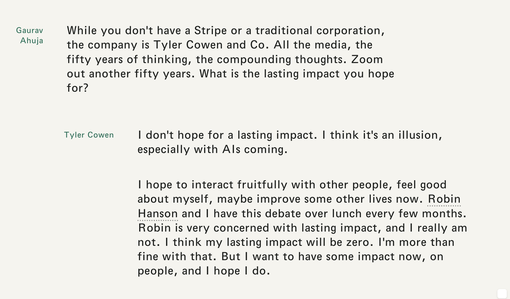 Thumbnail of In Conversation with Tyler Cowen