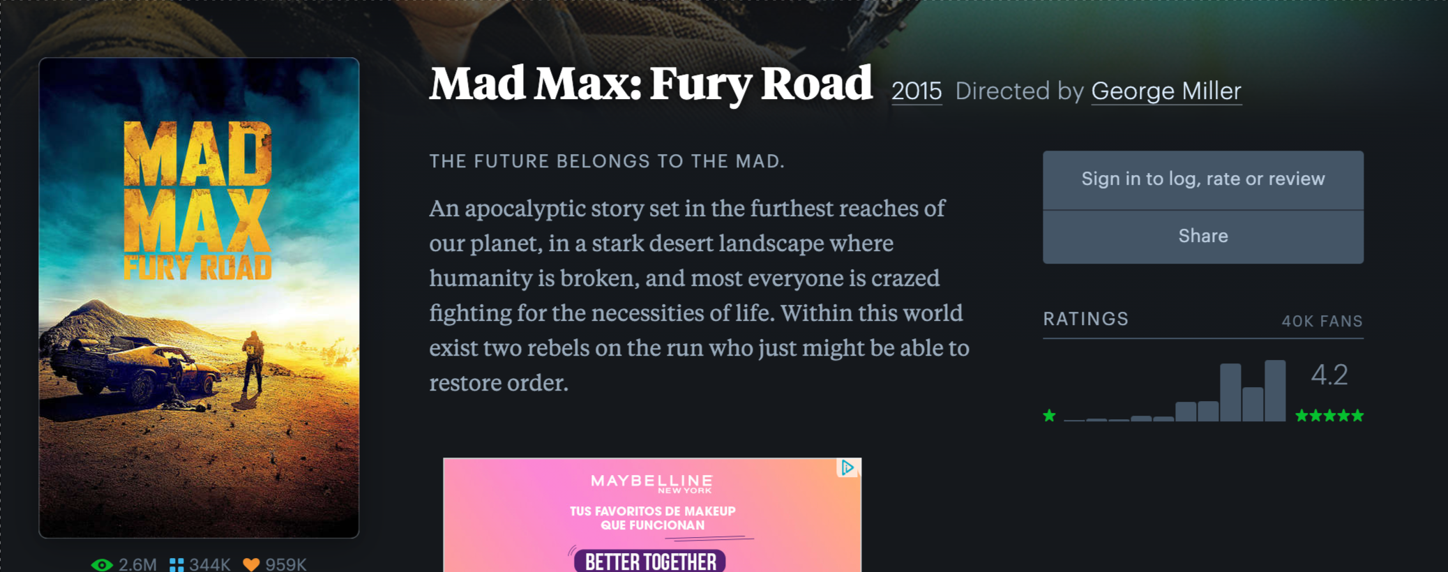 Thumbnail of Mad Max: Fury Road (2015)
