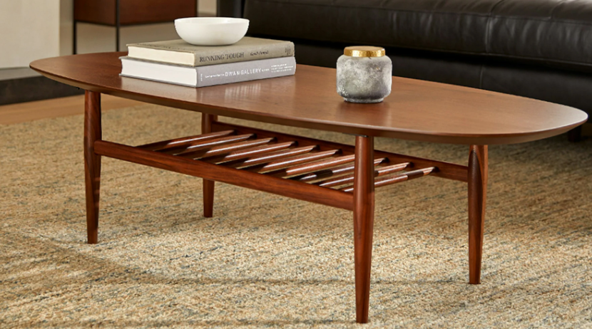 Thumbnail of Lenia 53.5" Oval Coffee Table - Walnut