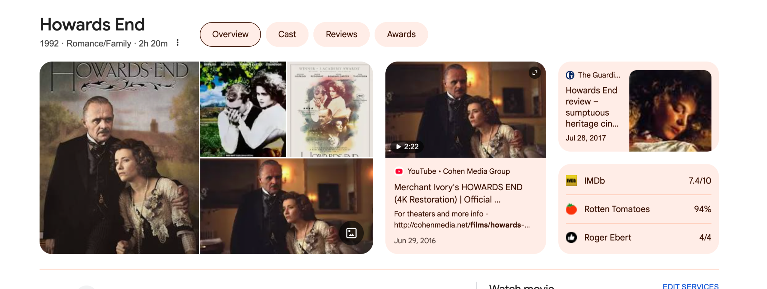 Thumbnail of Google Search