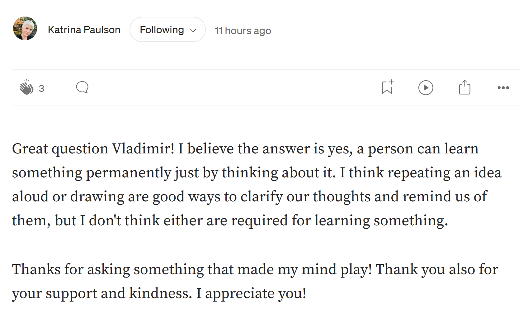 Thumbnail of Great question Vladimir!