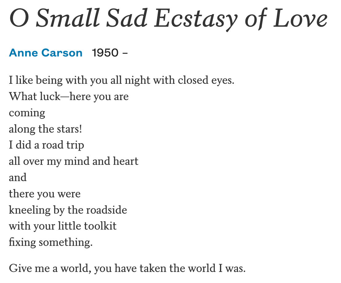 Thumbnail of O Small Sad Ecstasy of Love