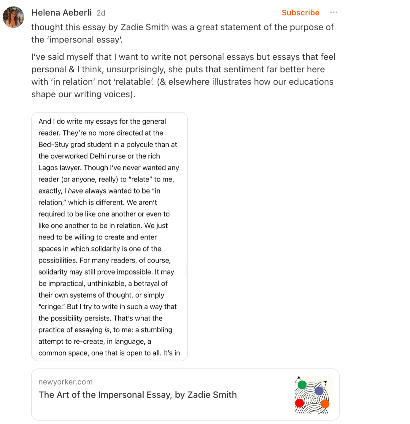 Thumbnail of Home | Substack