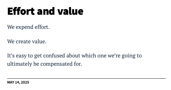 Thumbnail of Effort and value