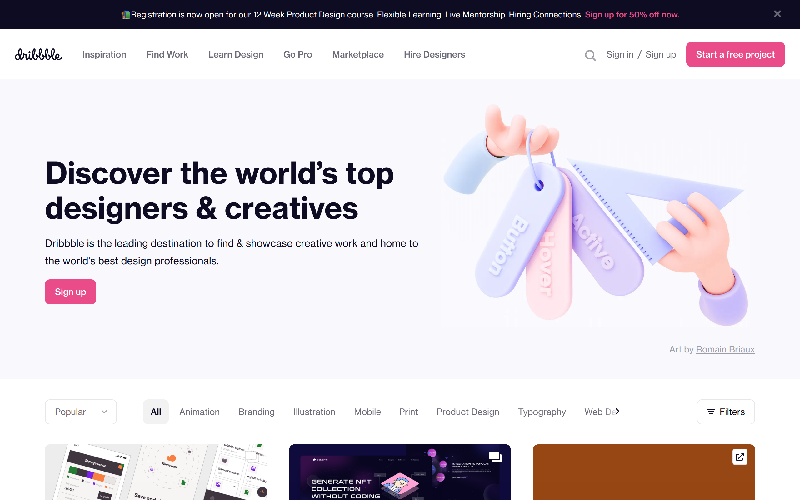 Thumbnail of Dribbble