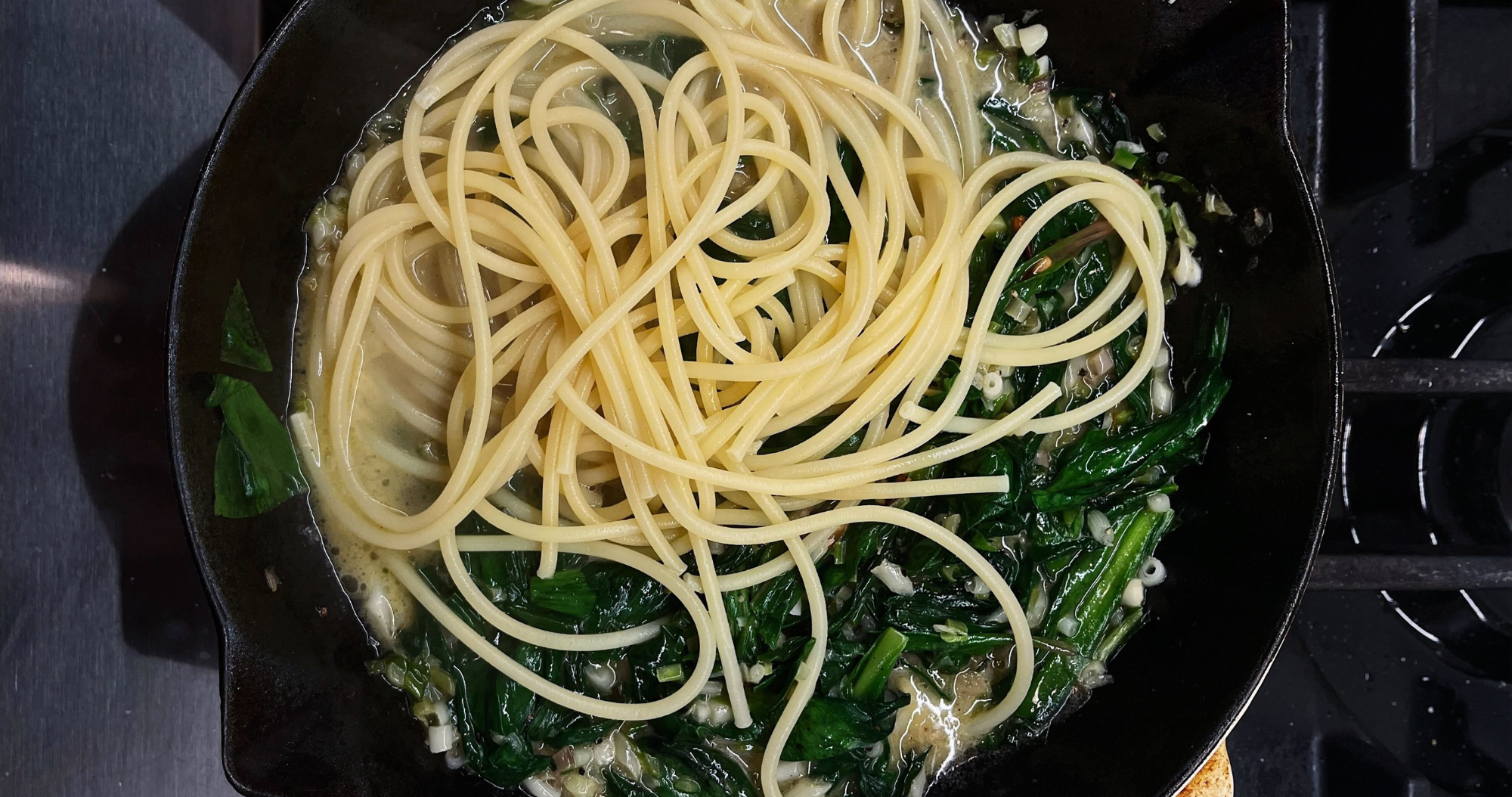 Thumbnail of Easy Spaghetti With Ramps and Pecorino Cheese | EyeSwoon