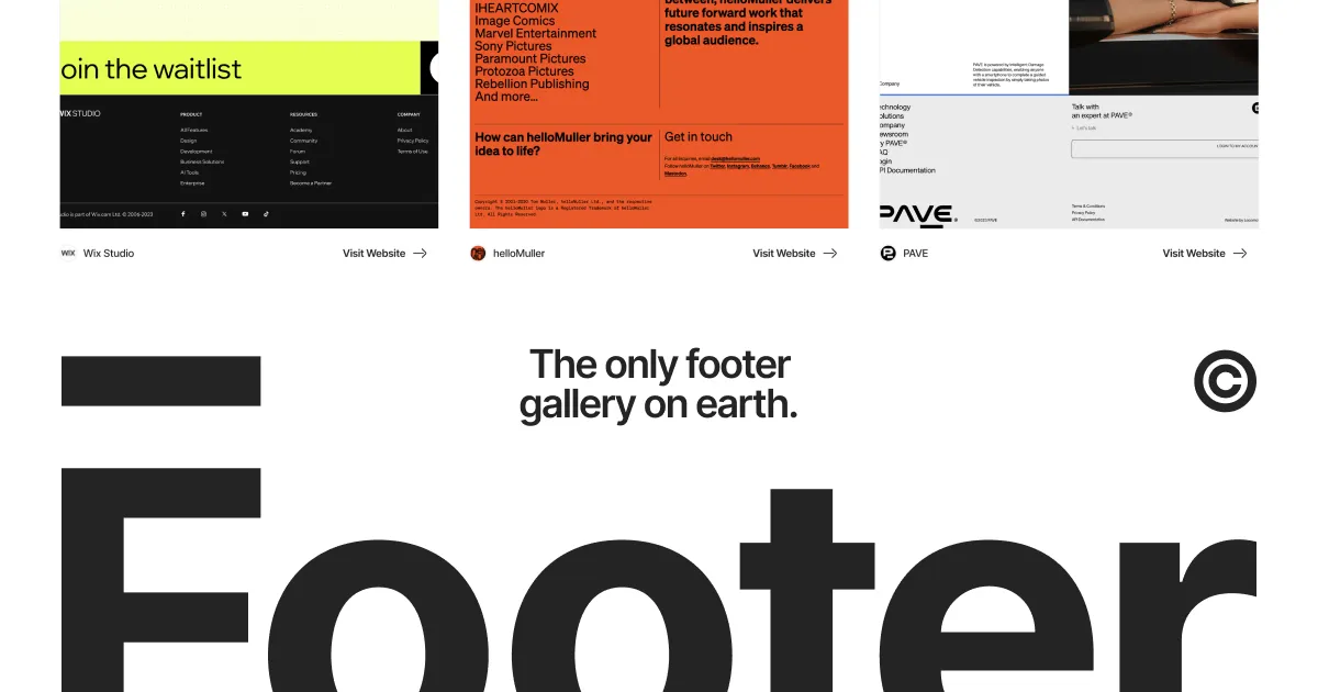 Thumbnail of Footer — The only footer gallery on earth.