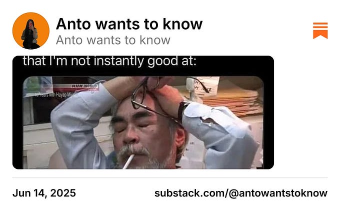 Thumbnail of Anto wants to know on Substack