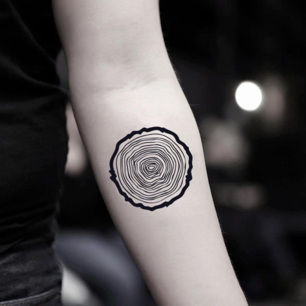 Thumbnail of Wood Temporary Tattoo Sticker - OhMyTat