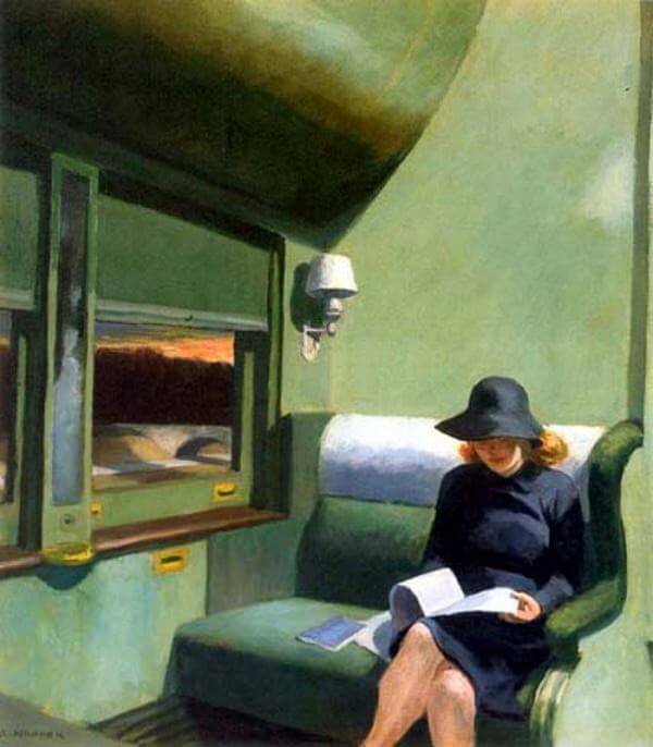 Thumbnail of Compartment C Car, 1938 by Edward Hopper