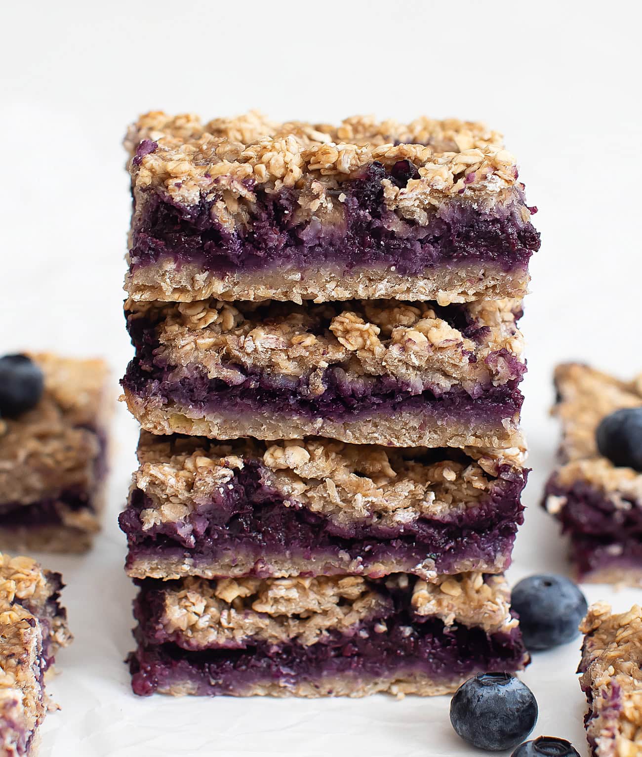 Thumbnail of 4 Ingredient Healthier Blueberry Oatmeal Bars (No Flour, Eggs, Dairy, Refined Sugar, Butter or Oil)