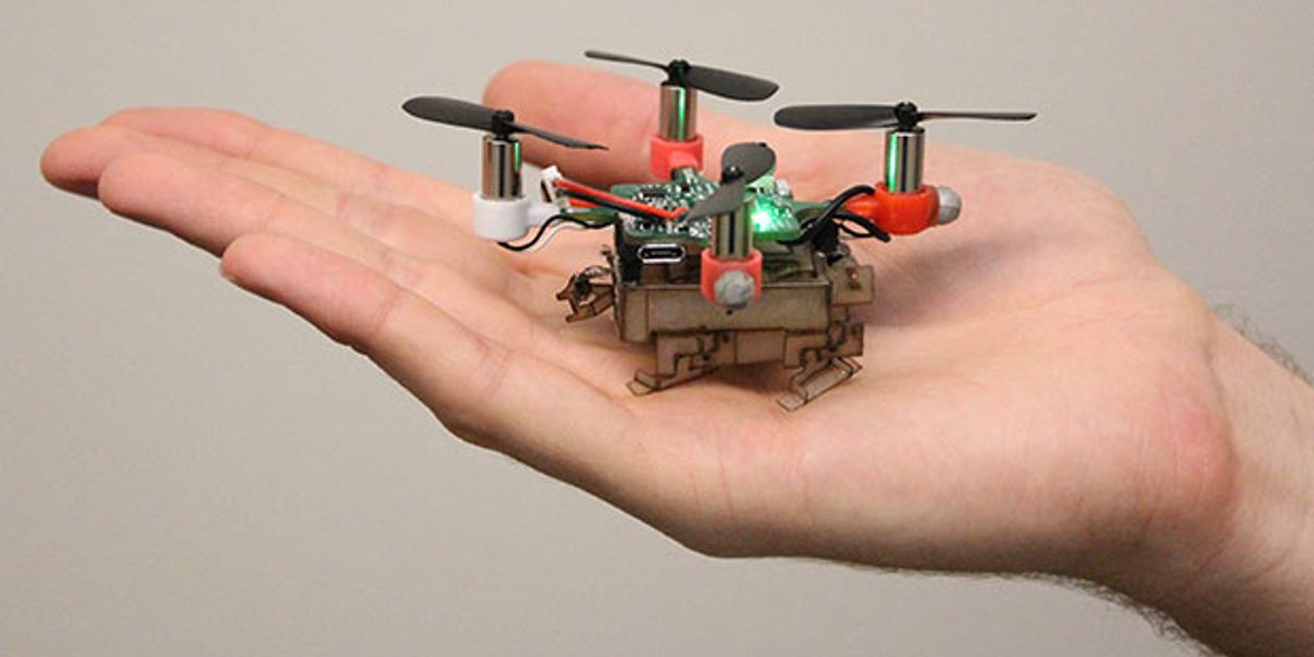 Thumbnail of Tiny Little Multi-Modal Picobug Walks, Flies, Grabs Stuff