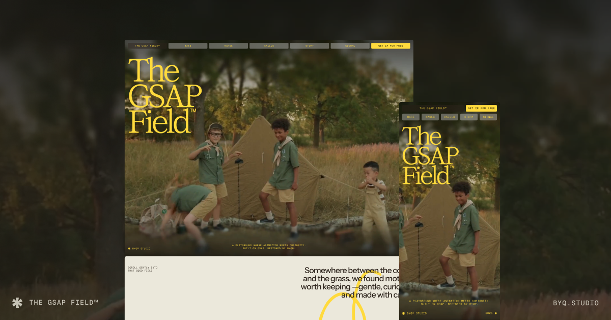 Thumbnail of The GSAP Field™ — A motion playground by BYQ