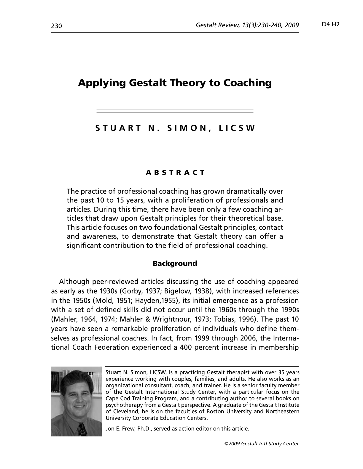 Thumbnail of Applying Gestalt Theory to Coaching