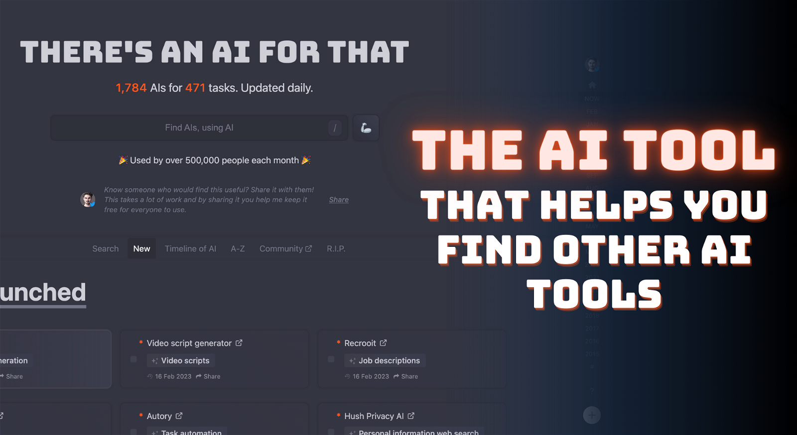 Thumbnail of There's An AI For That - Discover The Newest And Best AI Tools