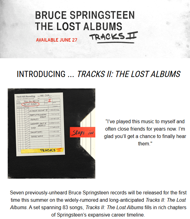 Thumbnail of lost tracks bruce springsteen - Google Search