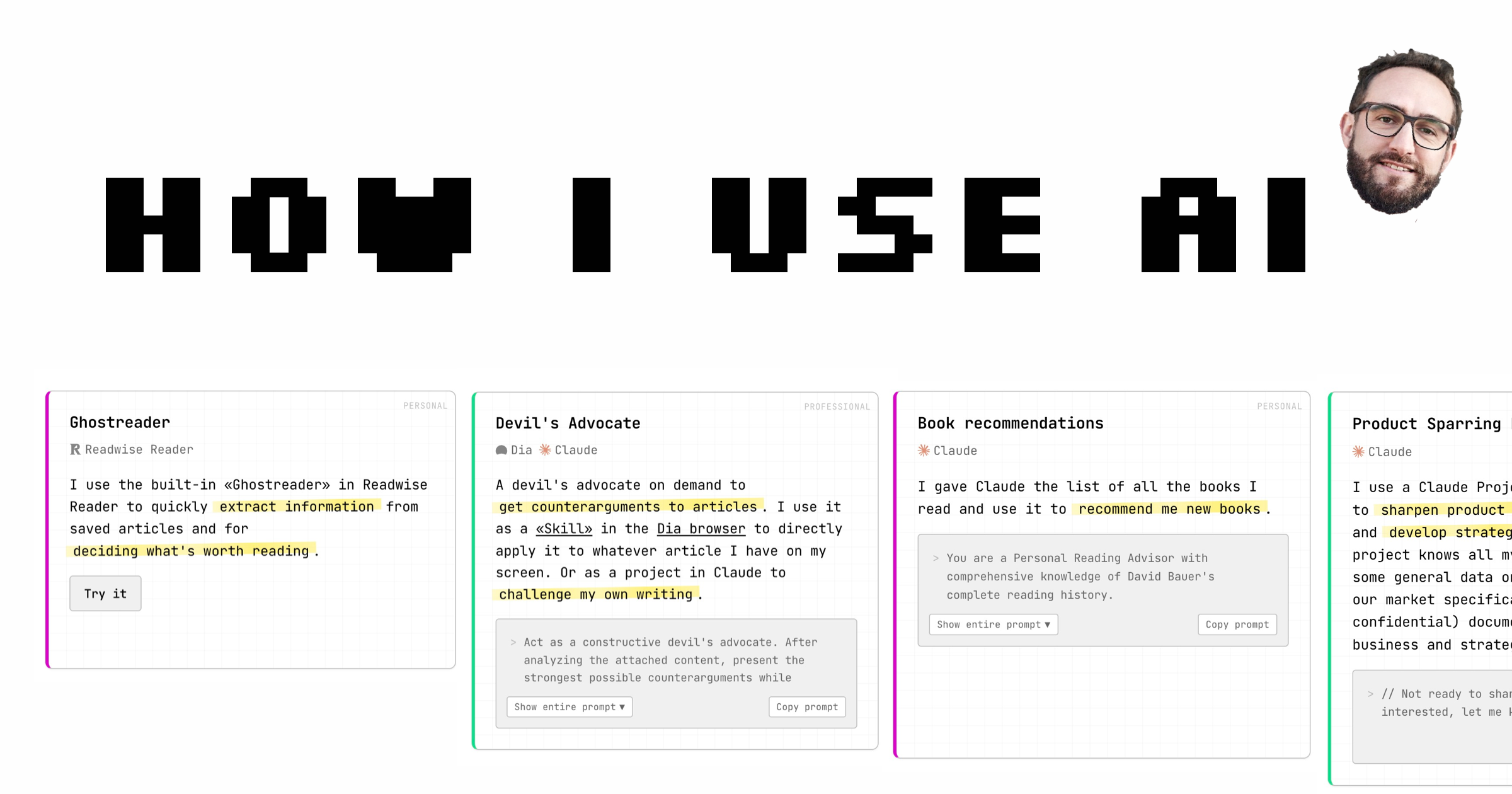 Thumbnail of How I Use AI – David Bauer