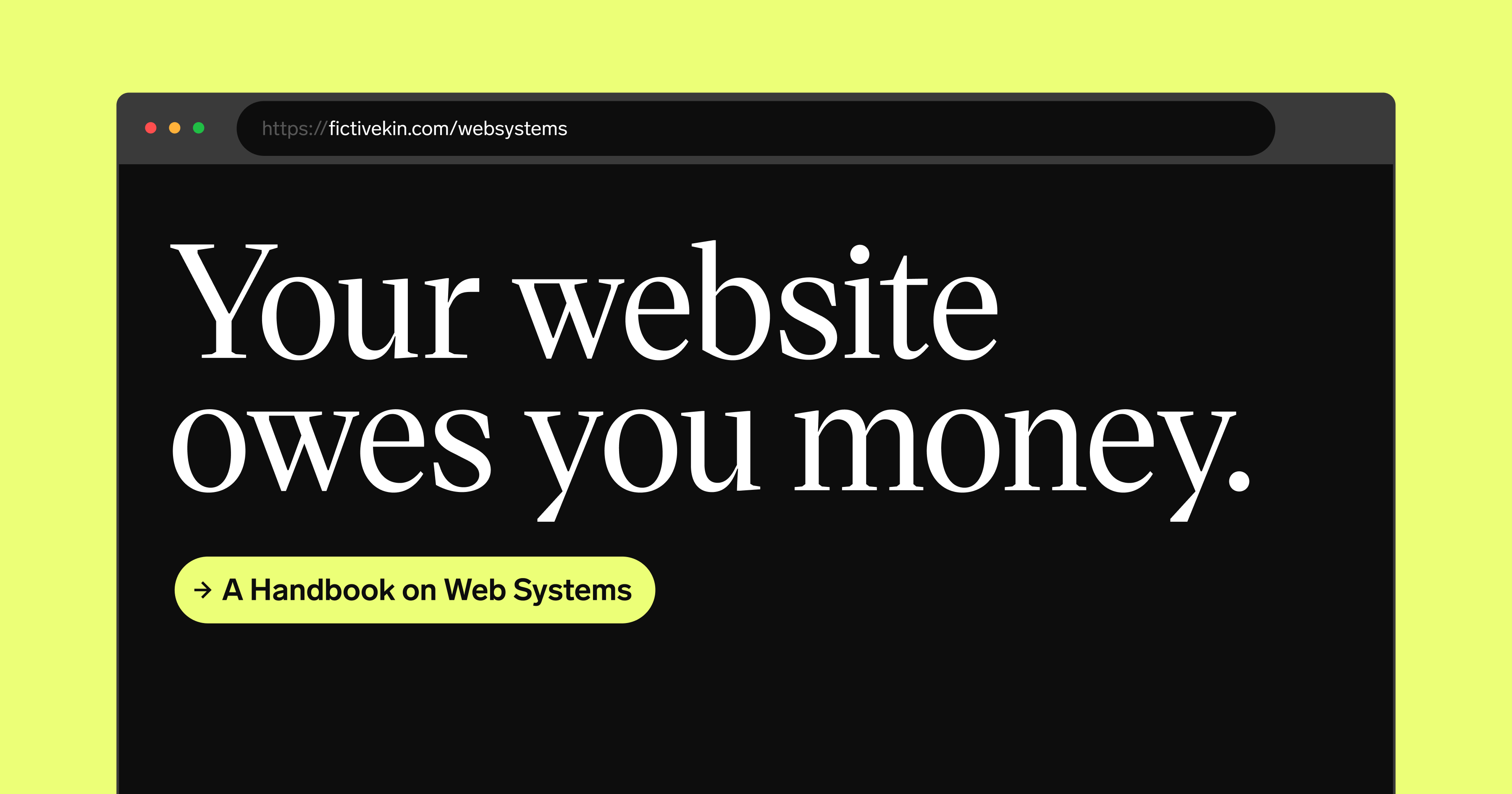 Thumbnail of Your Website Owes You Money