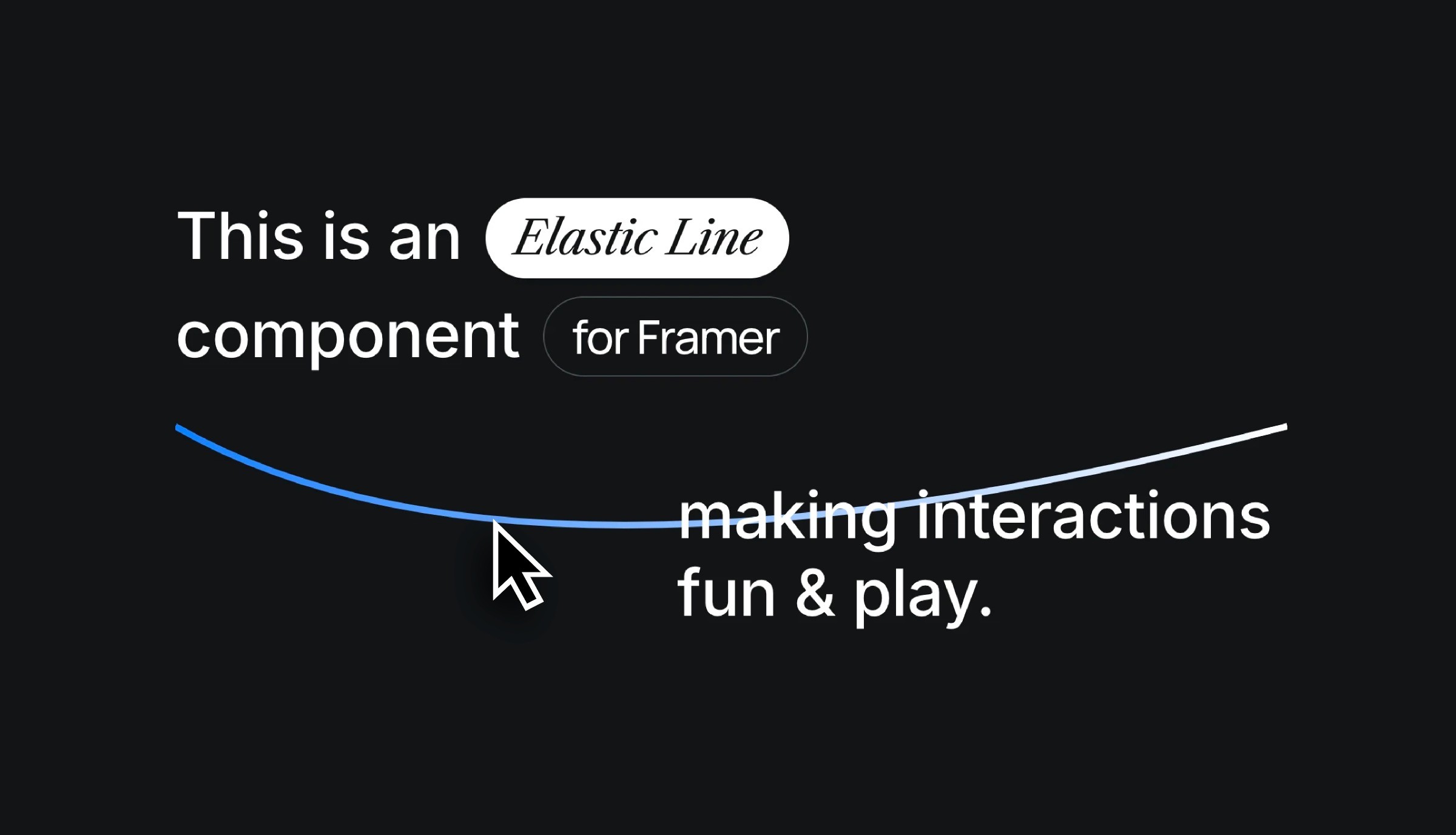 Thumbnail of Elastic Line Component for Framer — Framer Resource