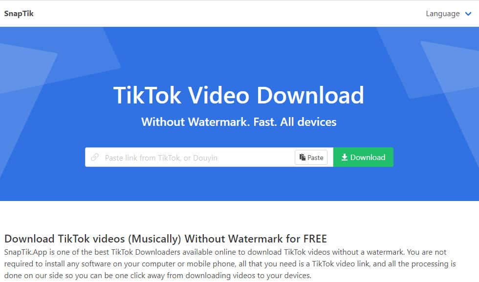 Thumbnail of Tiktok Downloader - Download Video tiktok Without Watermark - SnapTik