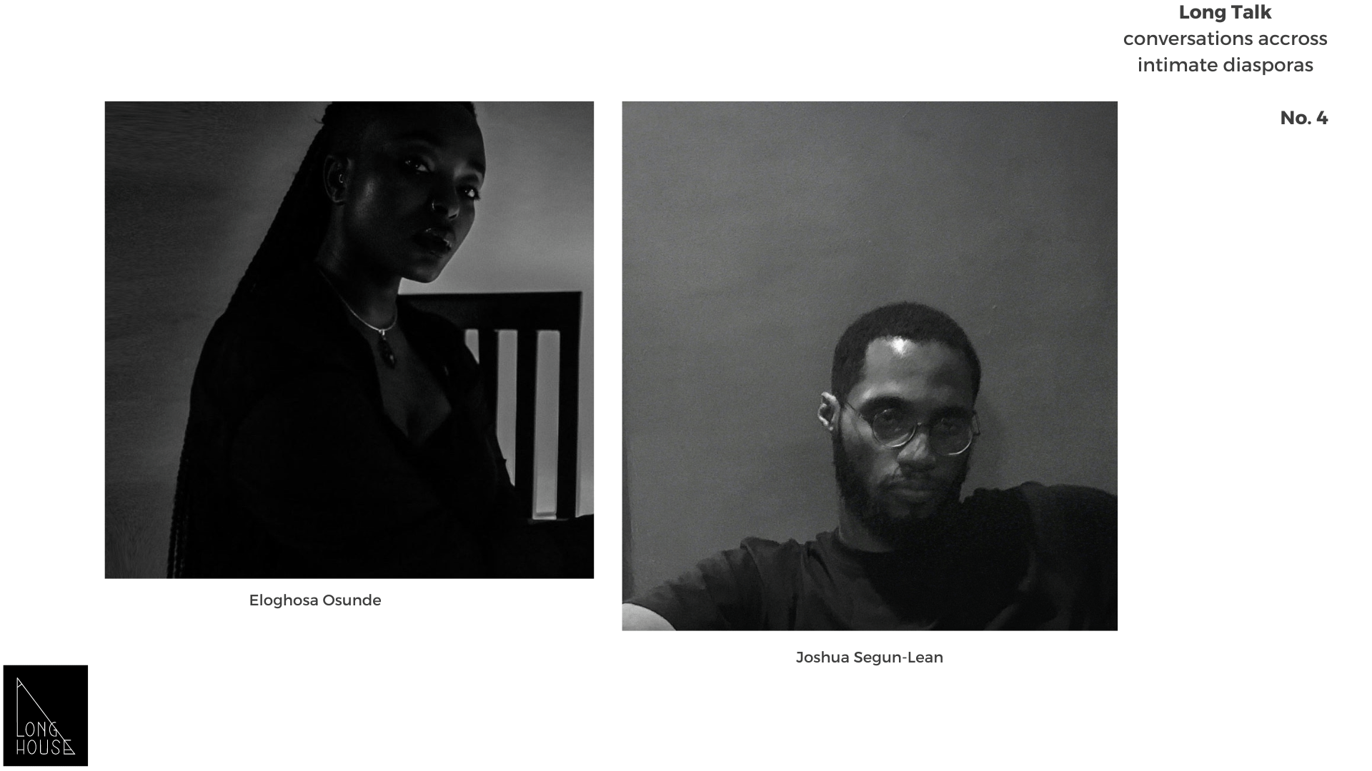 Thumbnail of A Long Talk: conversation between Eloghosa Osunde & Joshua Segun-Lean.