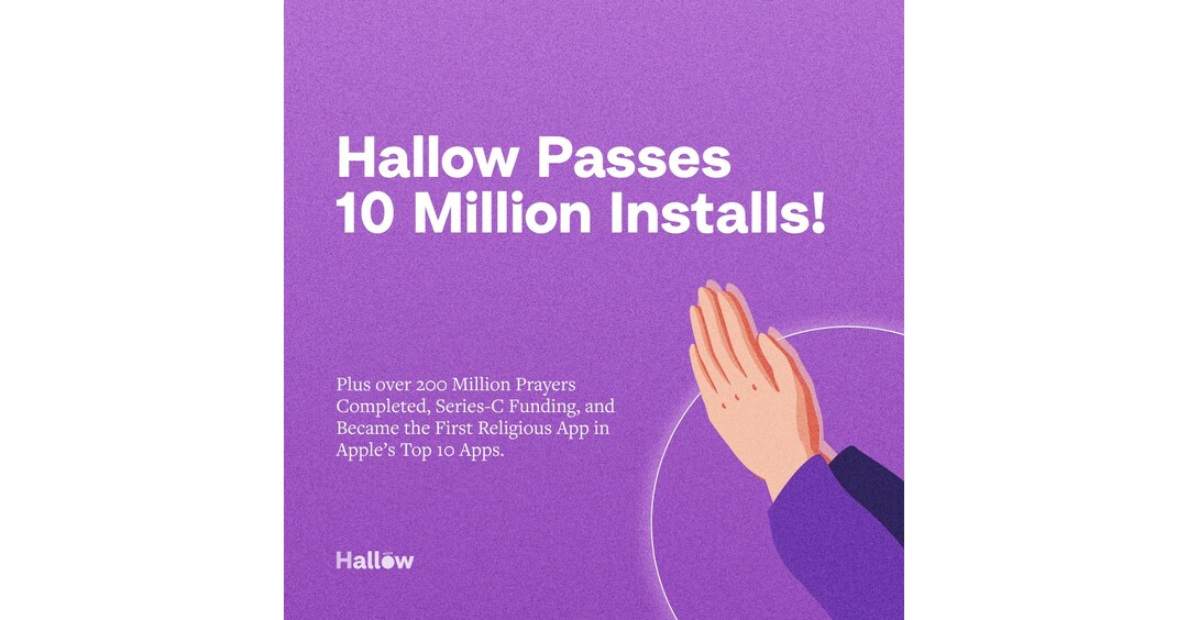 Thumbnail of Hallow App Crosses 10 Million Downloads, tops App Store, and closes $50 Million Series C Fundraise