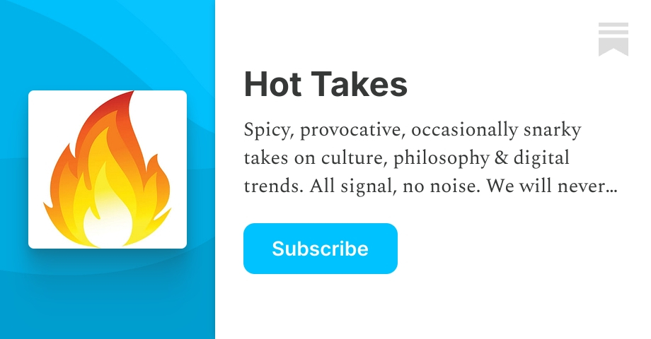Thumbnail of Hot Takes | Adam Singer | Substack