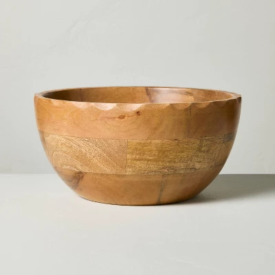 Thumbnail of Medium Carved Edge Wood Bowl Mid Tone