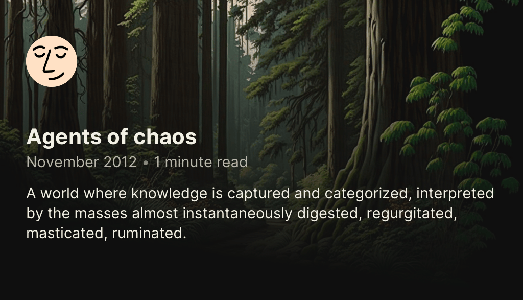 Thumbnail of Agents of chaos