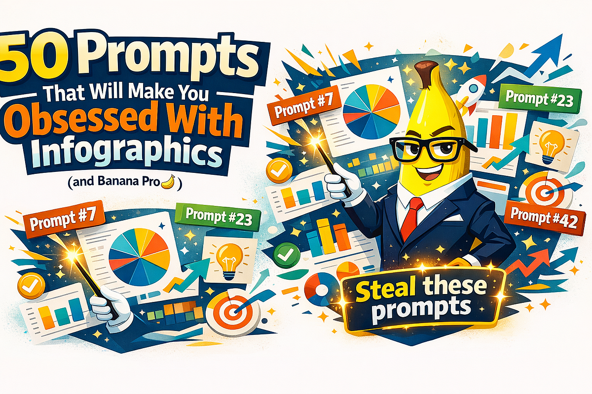 Thumbnail of 50 Prompts That Will Make You Obsessed With Infographics (and Banana Pro 🍌)