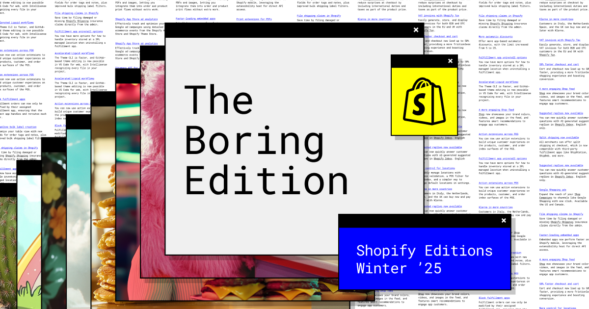Thumbnail of Shopify Editions | Winter ’25
