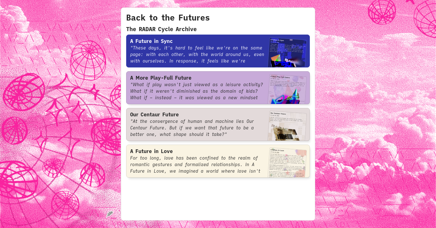 Thumbnail of Back to the Futures