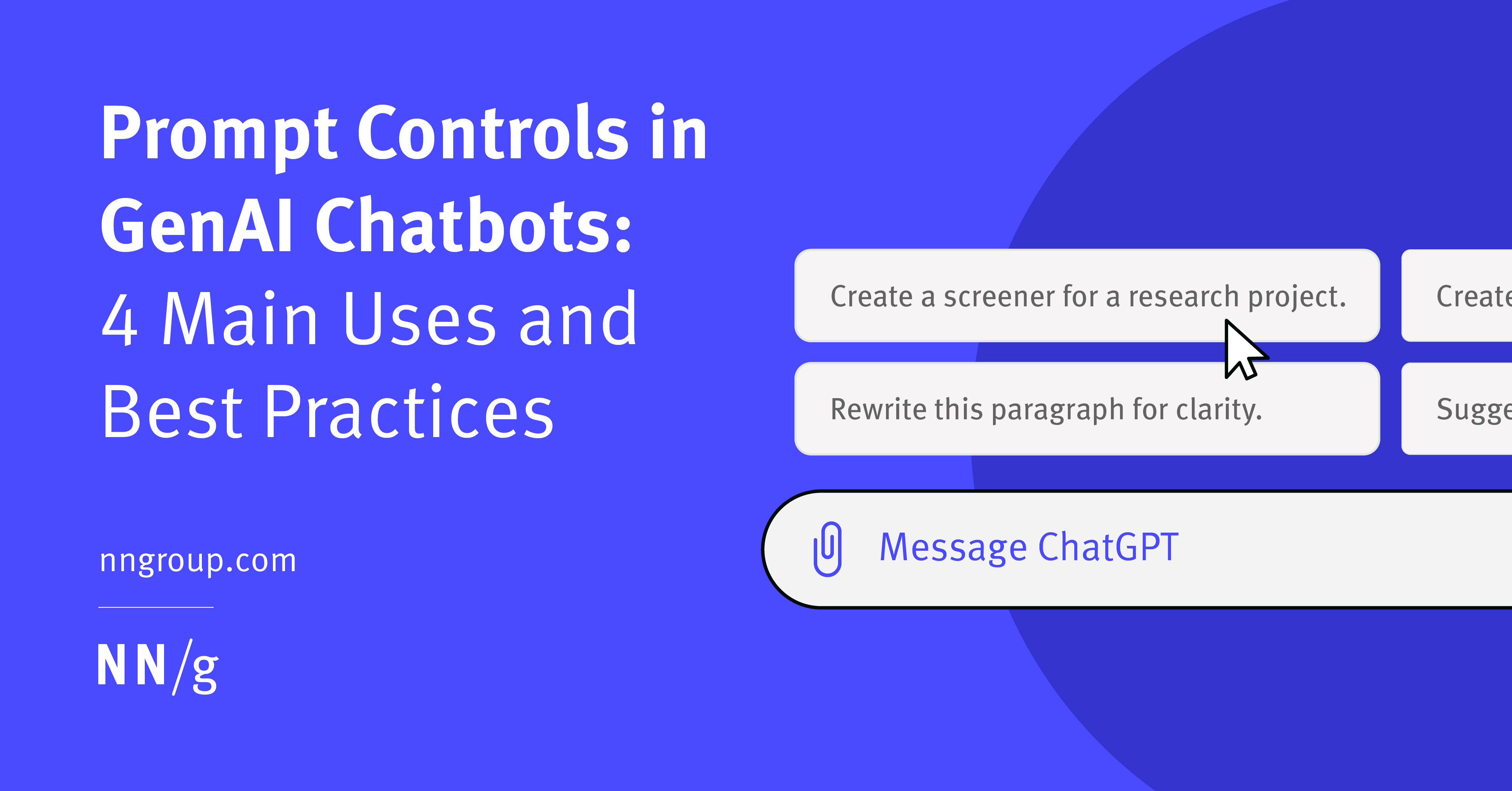 Thumbnail of Prompt Controls in GenAI Chatbots: 4 Main Uses and Best Practices