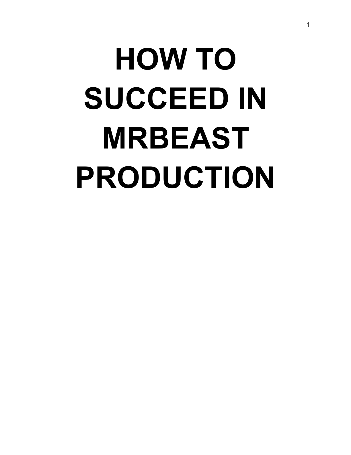 Thumbnail of How to Succeed in MrBeast Production