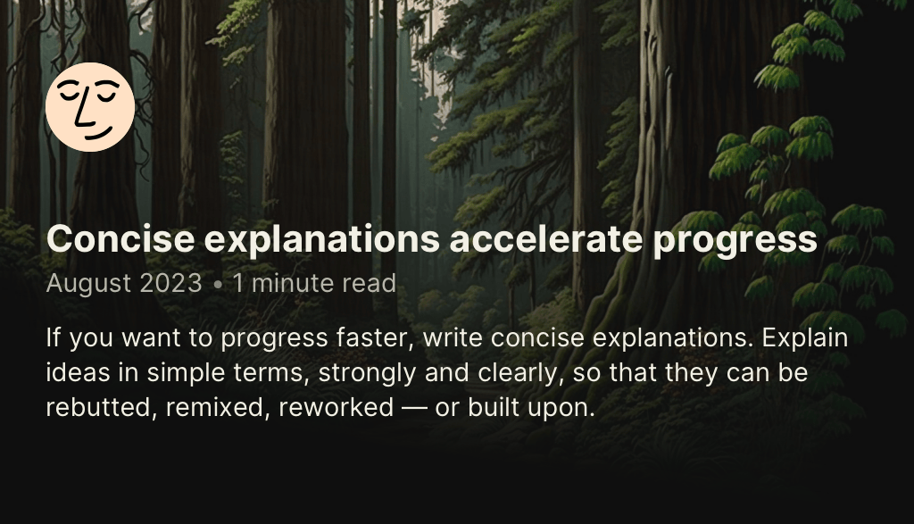 Thumbnail of Concise Explanations Accelerate Progress