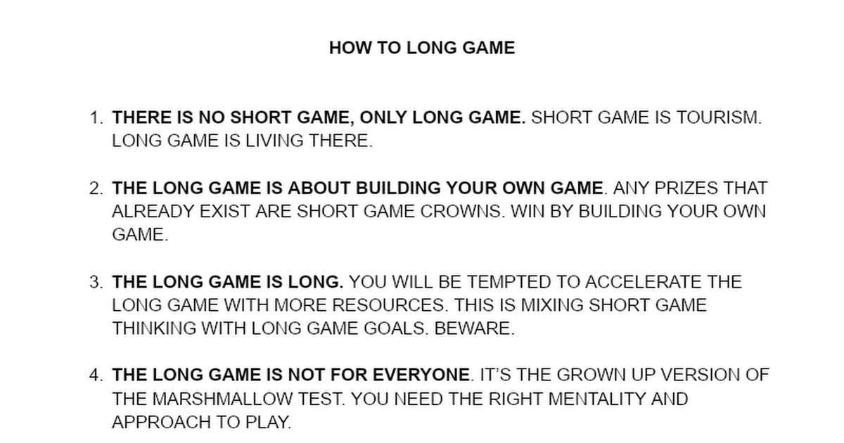 Thumbnail of HOW TO LONG GAME