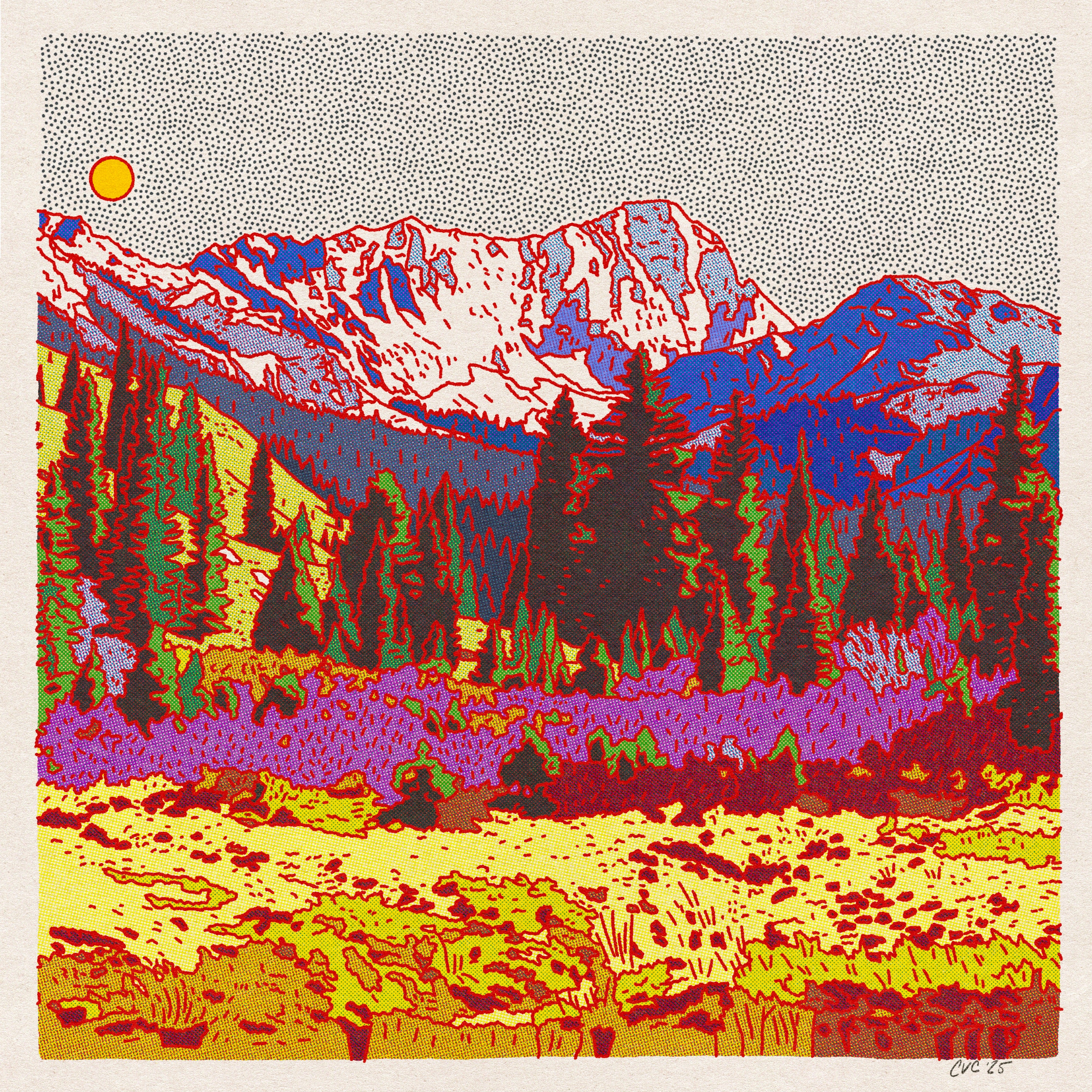 Thumbnail of Capitol Peak Art Print - Caroline Clark Design