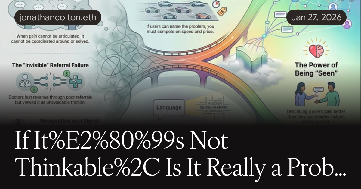 Thumbnail of If It's Not Thinkable, Is It Really a Problem?