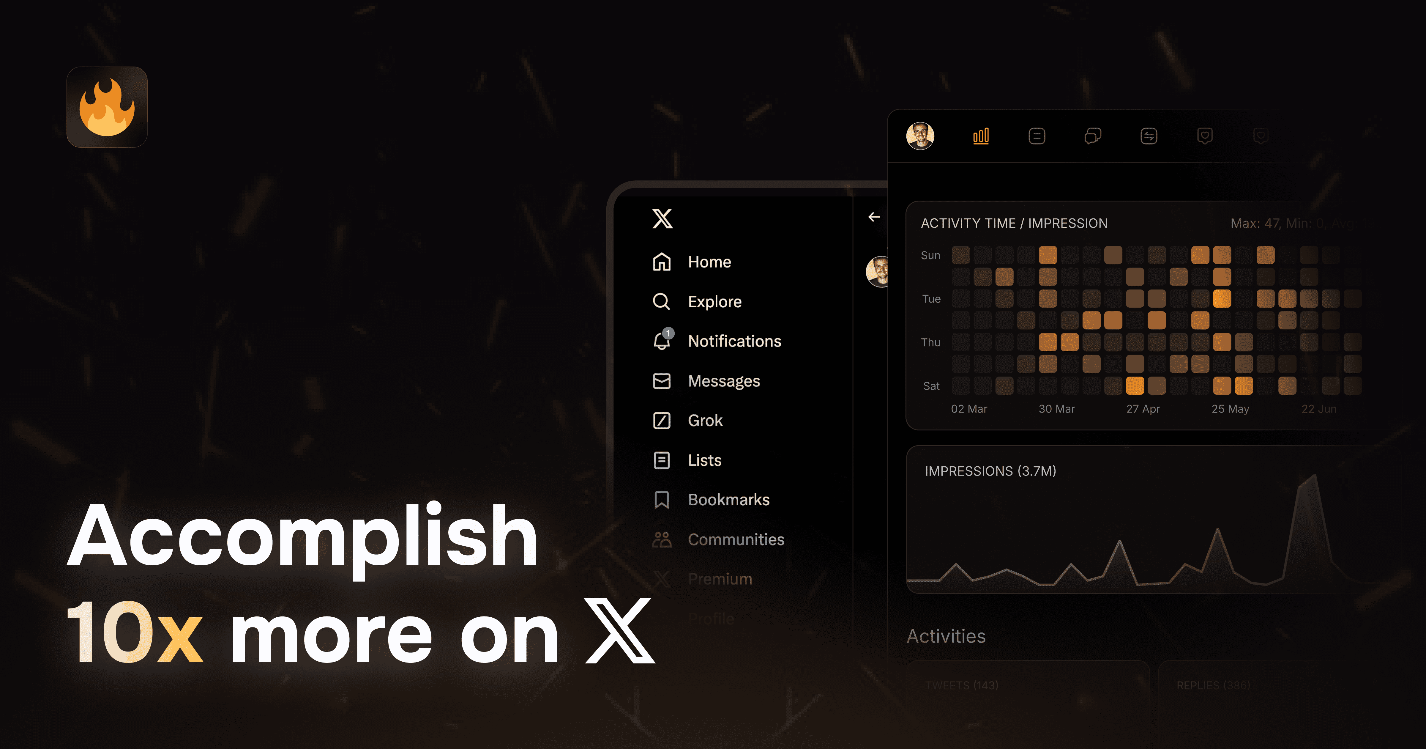 Thumbnail of Grow faster on 𝕏 Twitter - SuperX