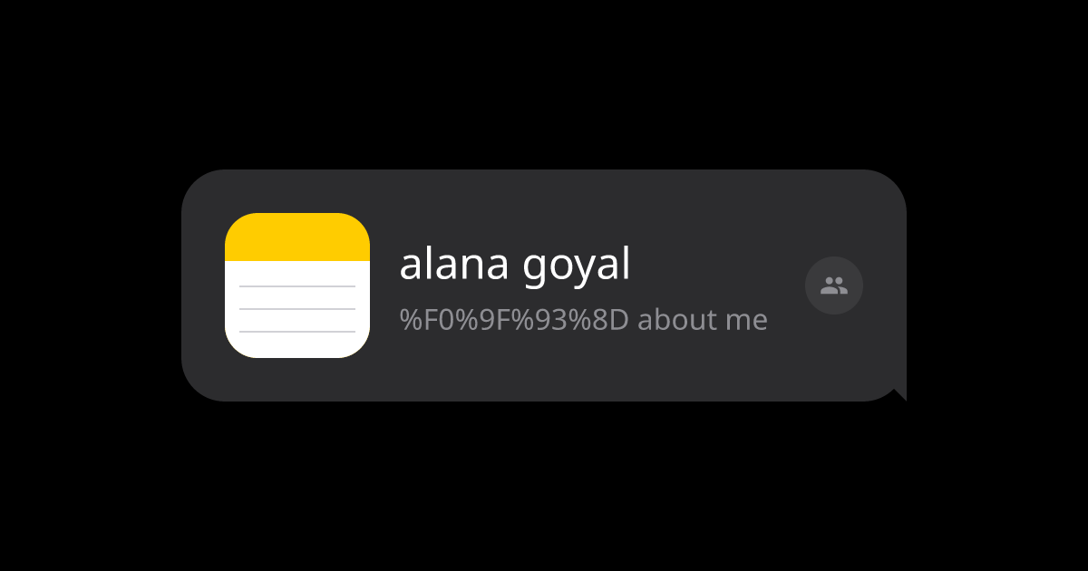 Thumbnail of alana goyal | about me