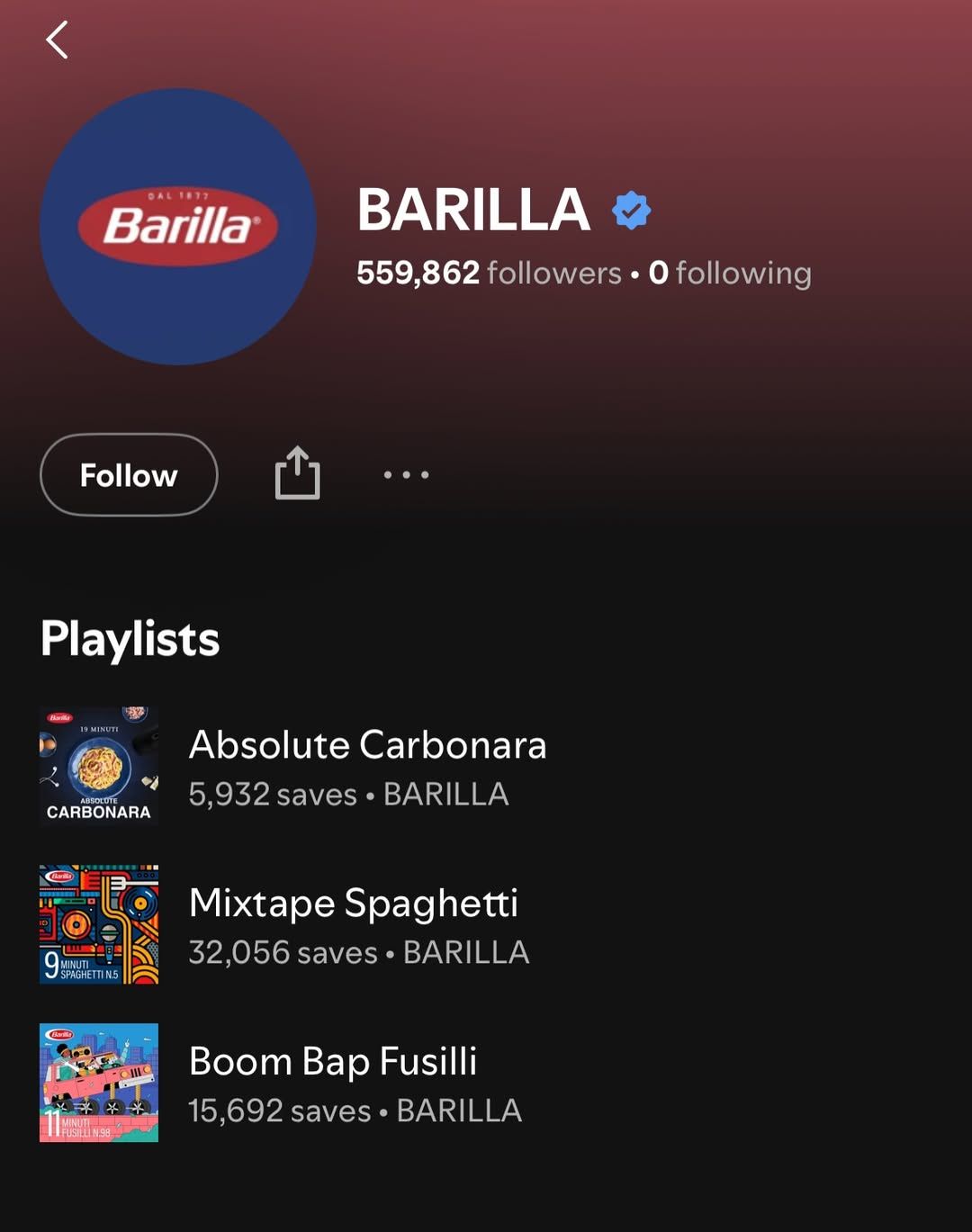 Thumbnail of Barilla made Spotify playlists timed to your pasta’s cooking time. 𝗠𝗼𝗿𝗲 𝗯𝗿𝗮𝗻𝗱𝘀 𝘀𝗵𝗼𝘂𝗹𝗱 𝗯𝗲 𝗰𝗹𝗼𝗰𝗸𝗶𝗻𝗴 𝗼𝗻𝘁𝗼 𝘁𝗵𝗶𝘀 👇 Brands have been playing on Spotify for a while now.… | Jolyon...