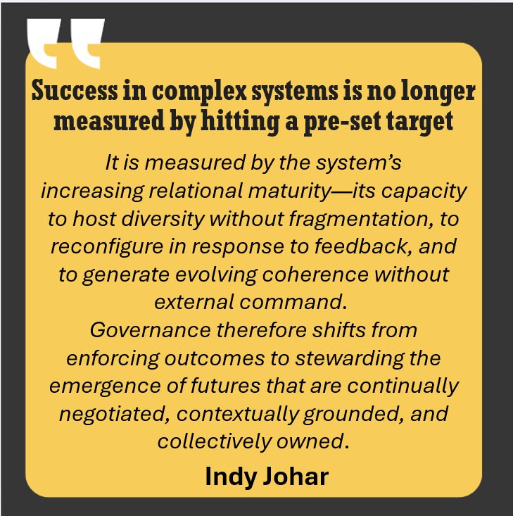 Thumbnail of We are moving to new definitions of success for organisations & systems, saysIndy Johar. | Helen Bevan | 74 comments