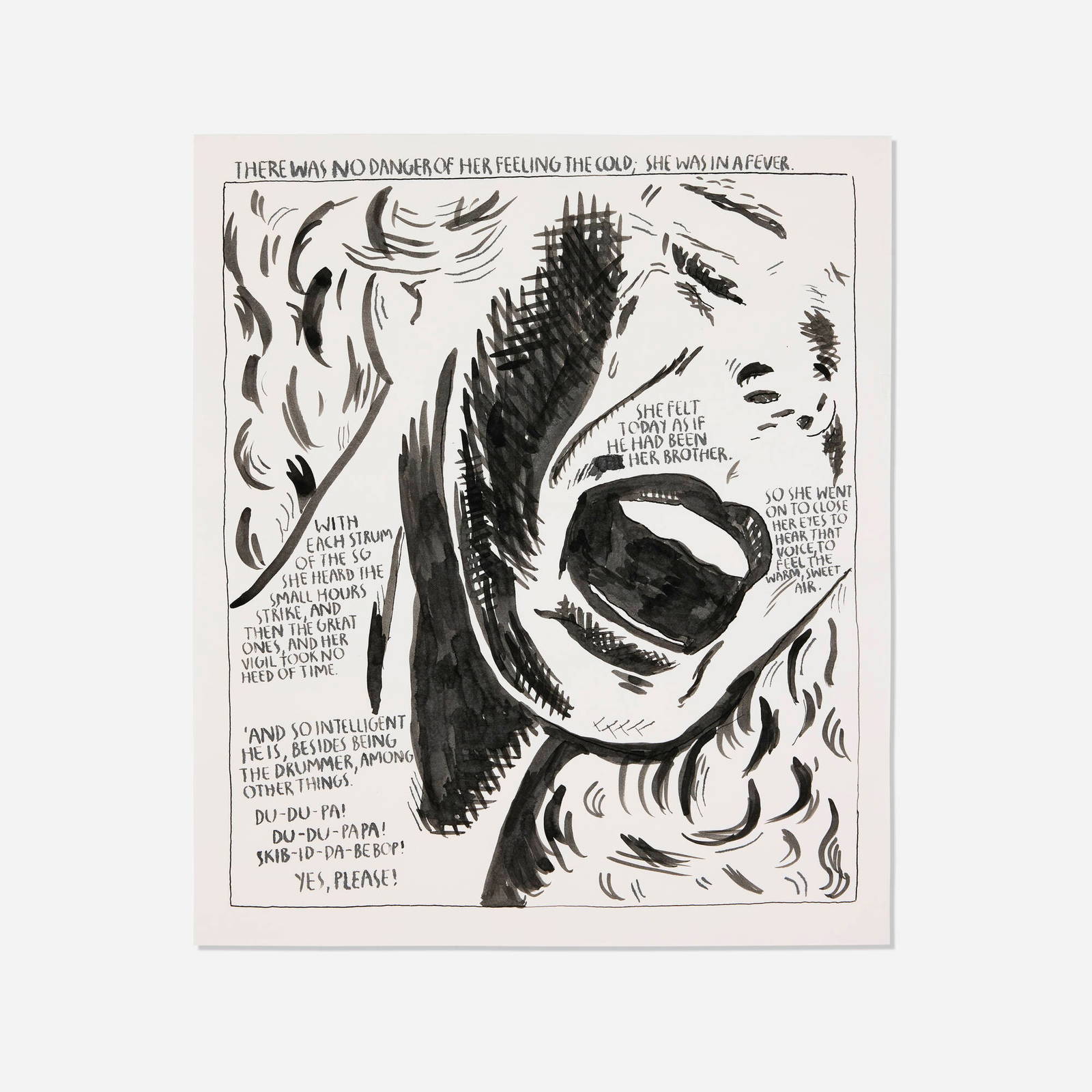 Thumbnail of Raymond Pettibon, Untitled (there Was No Danger Of Her..) Auction