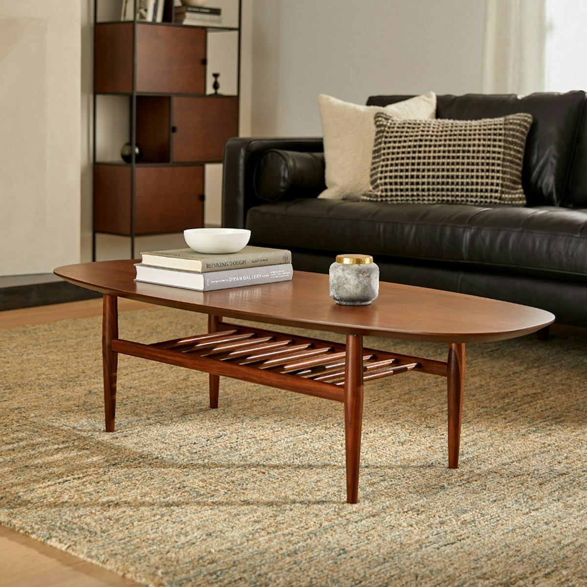 Thumbnail of Lenia 53.5" Oval Coffee Table - Walnut
